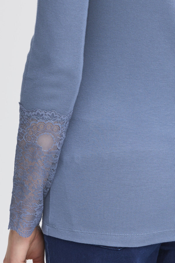 Fransa Frhizamond Tee Bering Sea Blue - Precious Sparkle