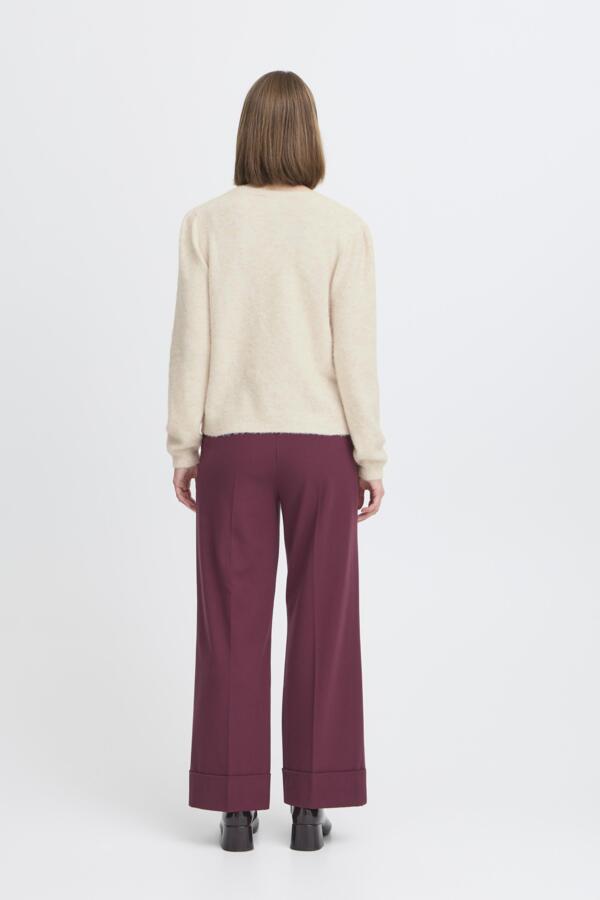 b.young Byomea Embroidered Cardigan Birch Melange - Precious Sparkle