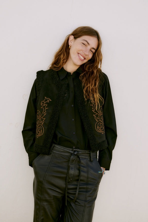 b.young Bybillan Waistcoat Black - Precious Sparkle