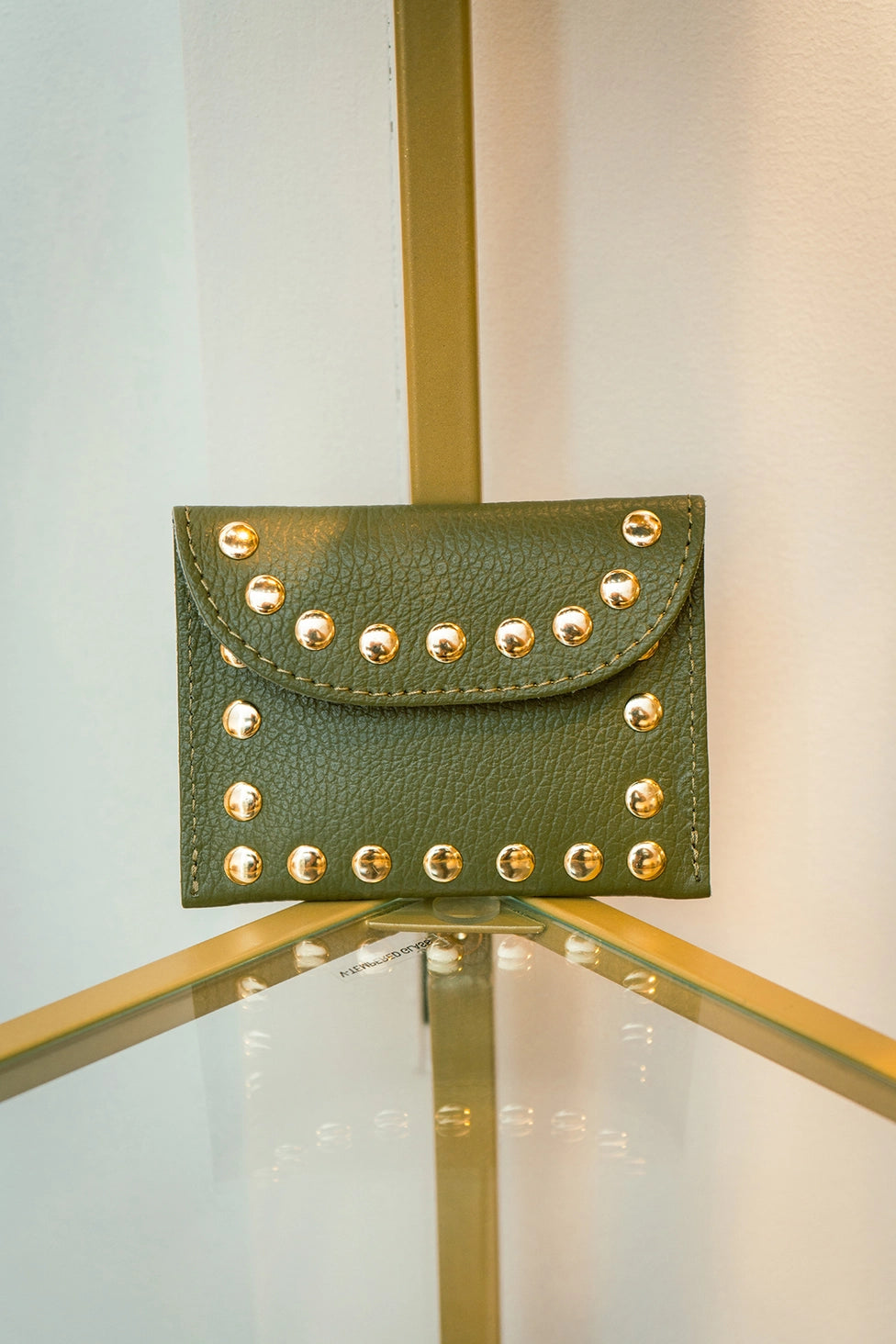 Cherry Paris Leina Leather Purse Khaki - Precious Sparkle