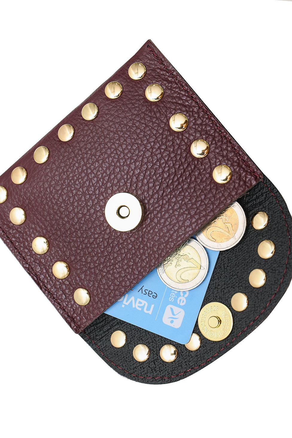 Cherry Paris Leina Leather Purse Bordeaux - Precious Sparkle