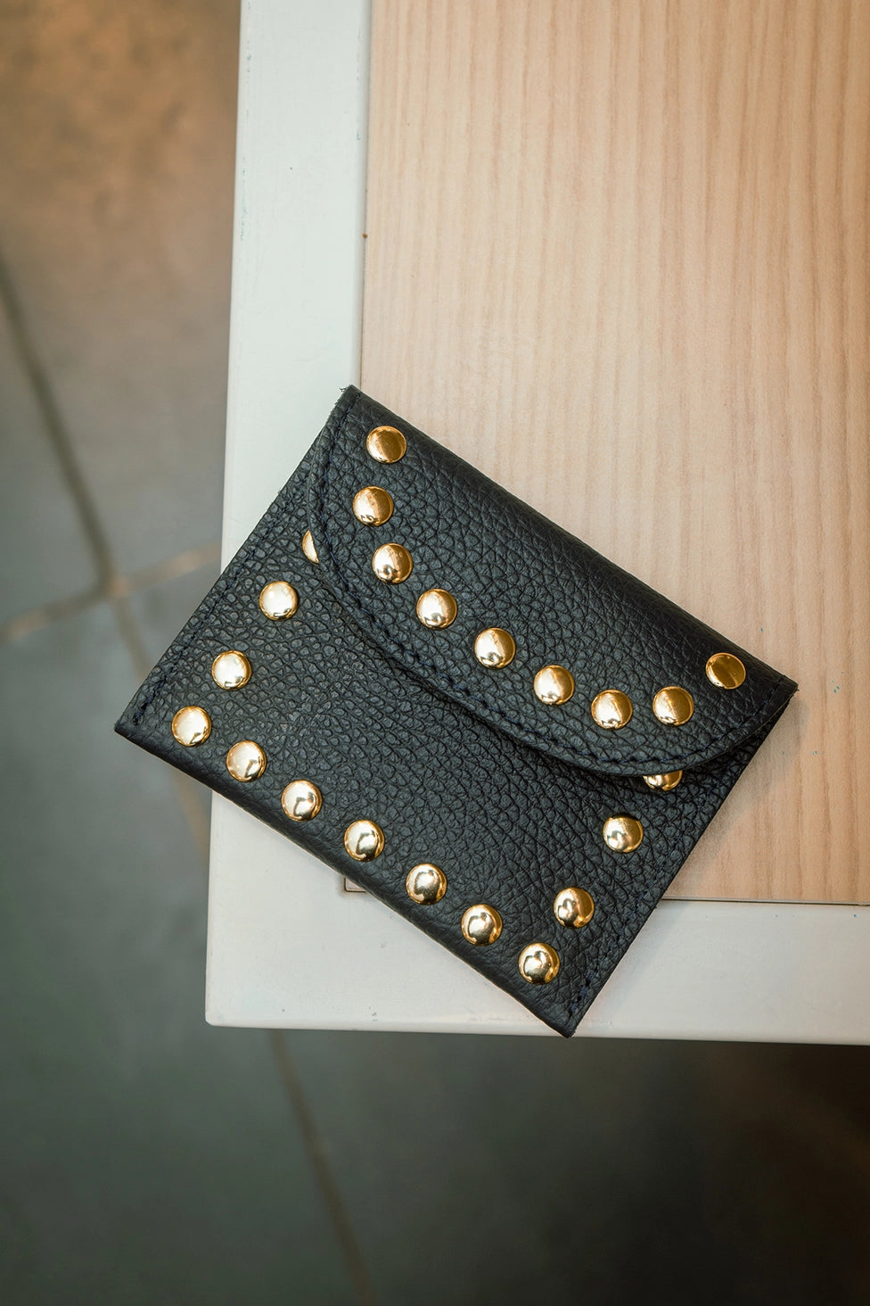 Cherry Paris Leina Leather Purse Navy - Precious Sparkle