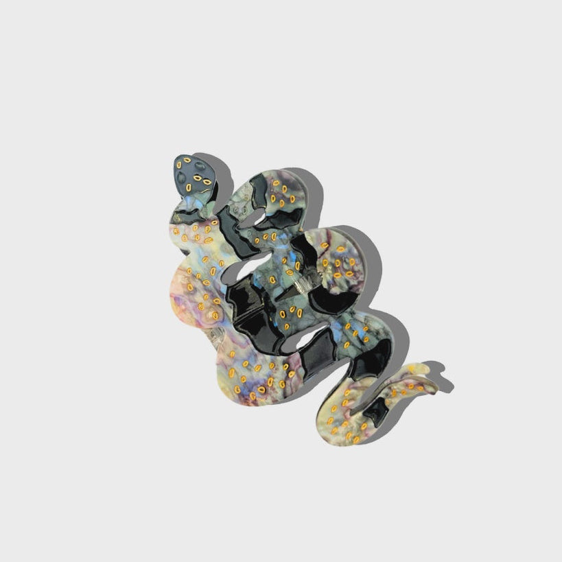 Snake Hair Claw Clip Hand-Painted  Limited Edition - Precious Sparkle