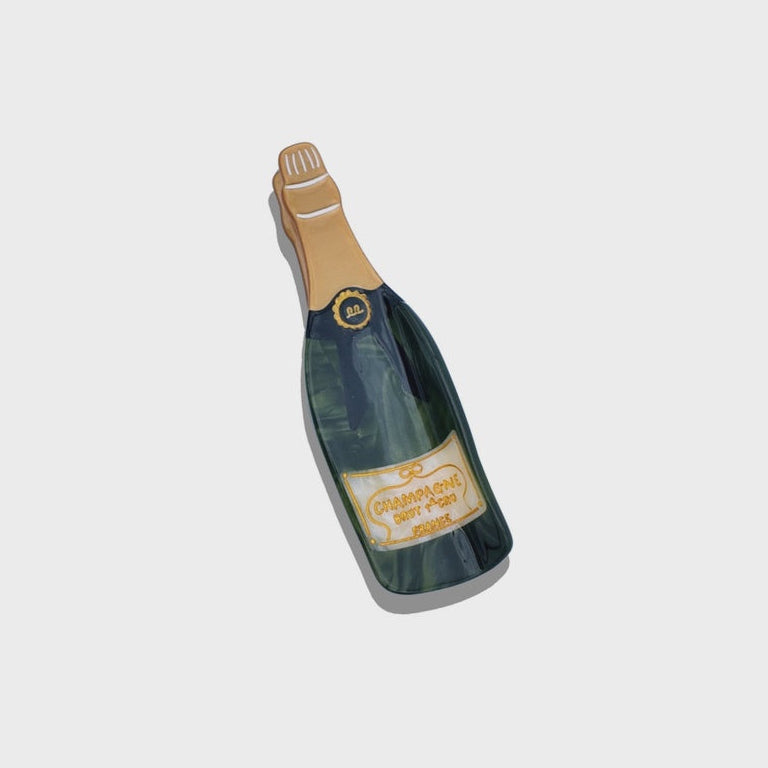 Hand-Painted Champagne Claw Hair Clip - Precious Sparkle