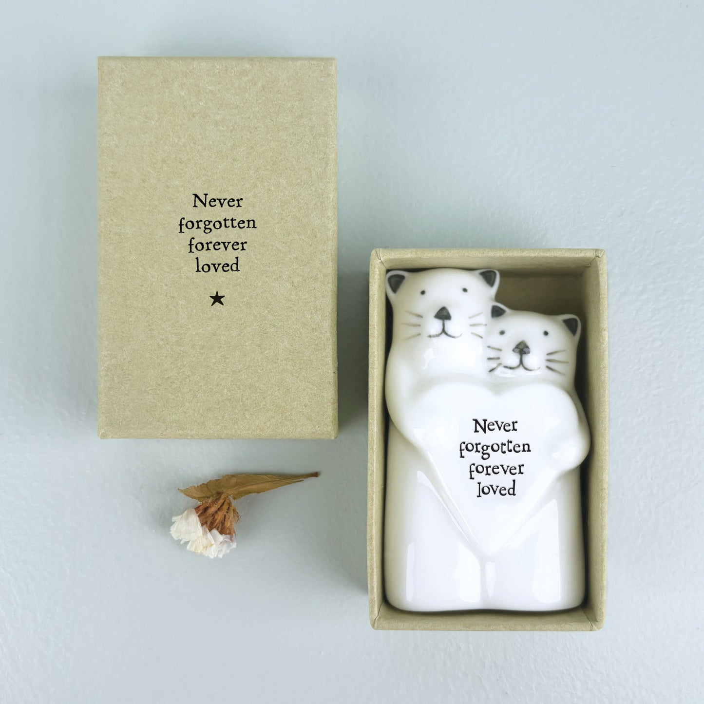 East of India Porcelain Animal Couple Cats - Precious Sparkle