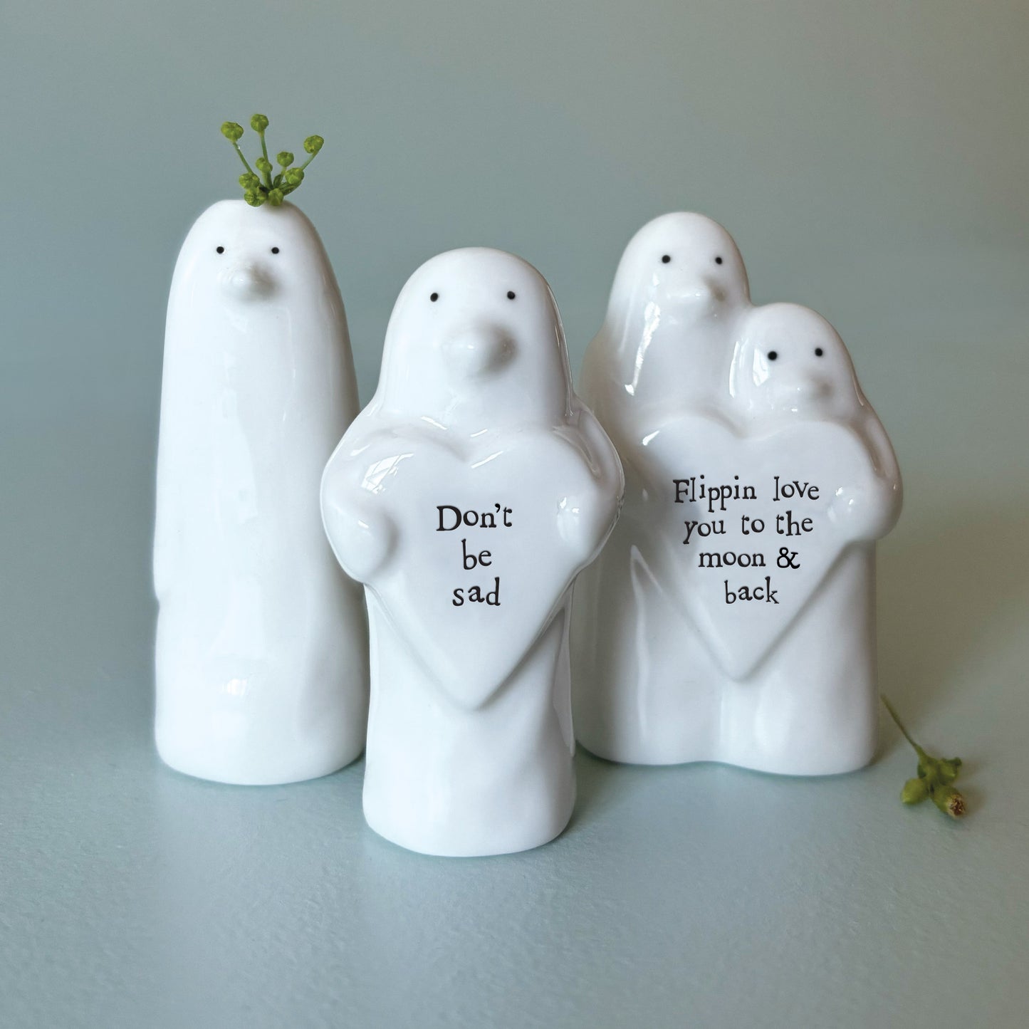 East of India Porcelain Heart Animal Penguin - Precious Sparkle