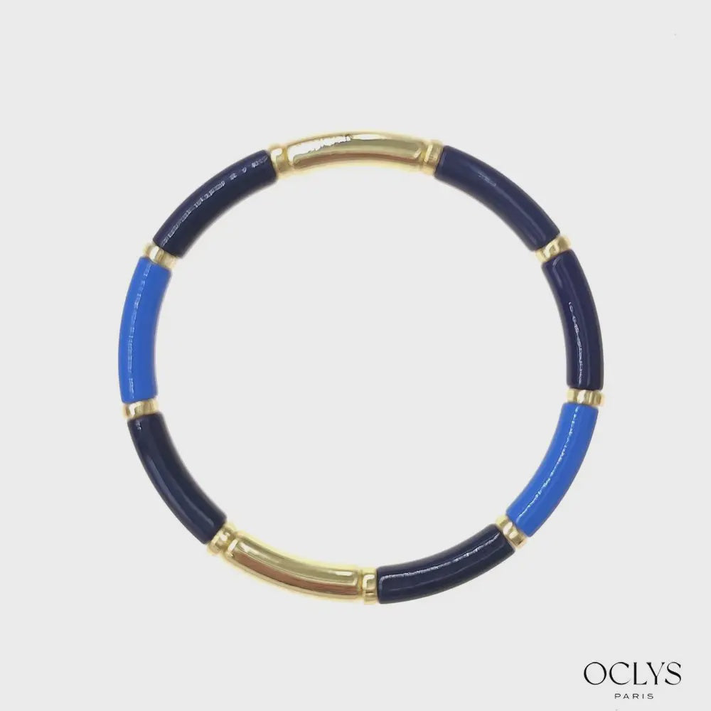 Oclys Blue Stretchy Bracelet - Precious Sparkle