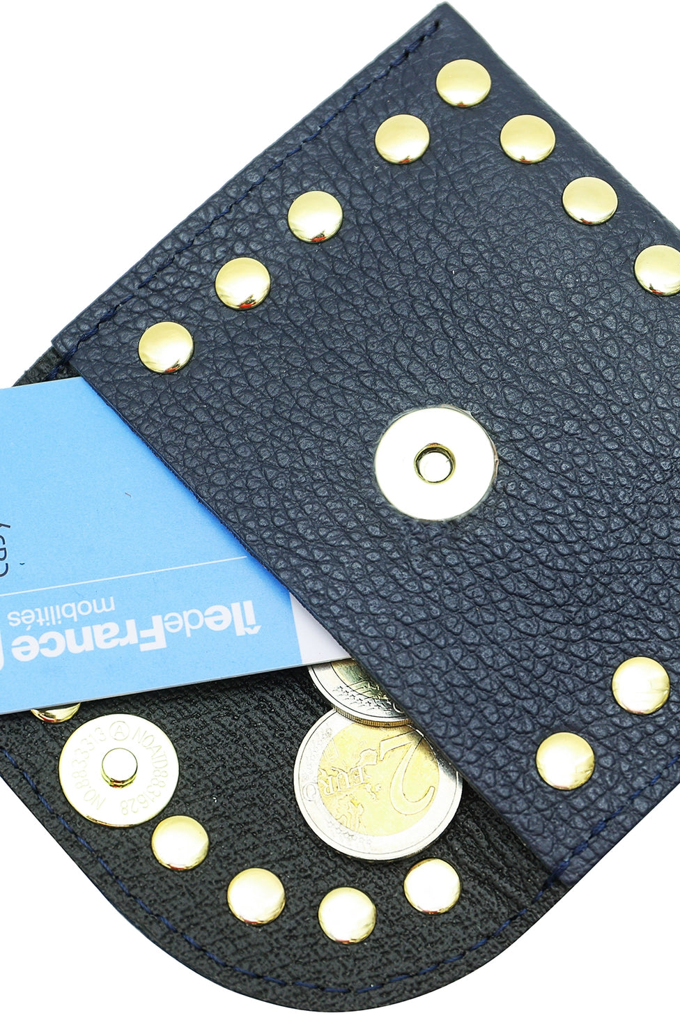Cherry Paris Leina Leather Purse Navy - Precious Sparkle