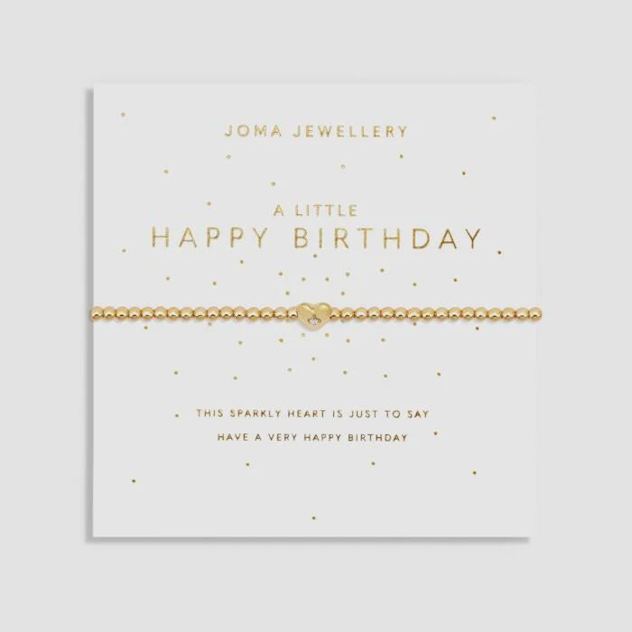 Joma A Little ' Happy Birthday ' Bracelet Gold - Precious Sparkle