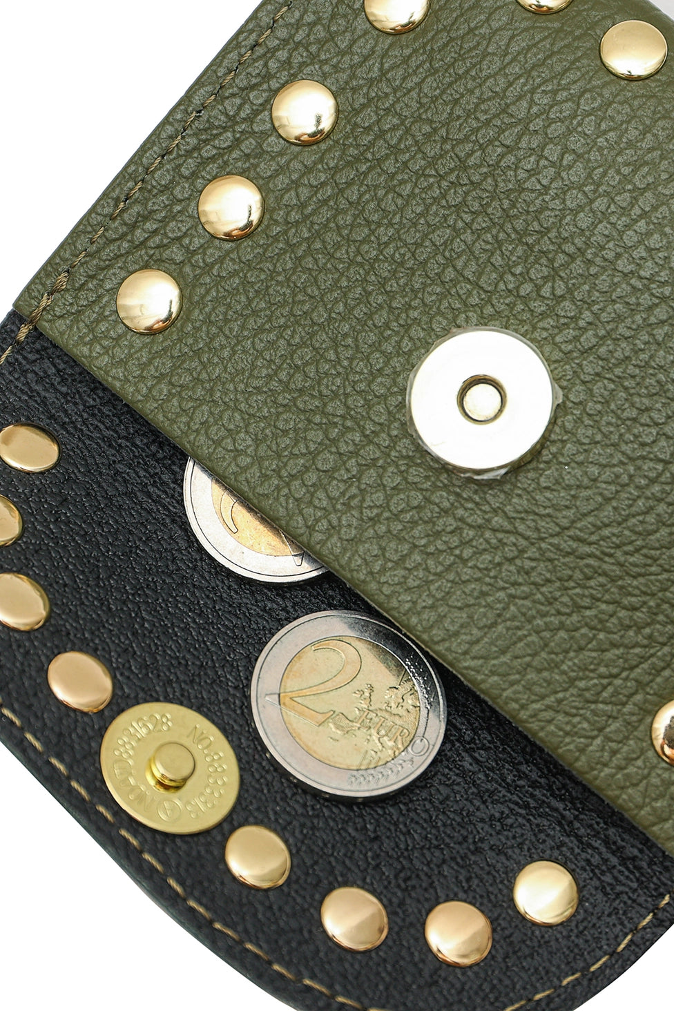 Cherry Paris Leina Leather Purse Khaki - Precious Sparkle