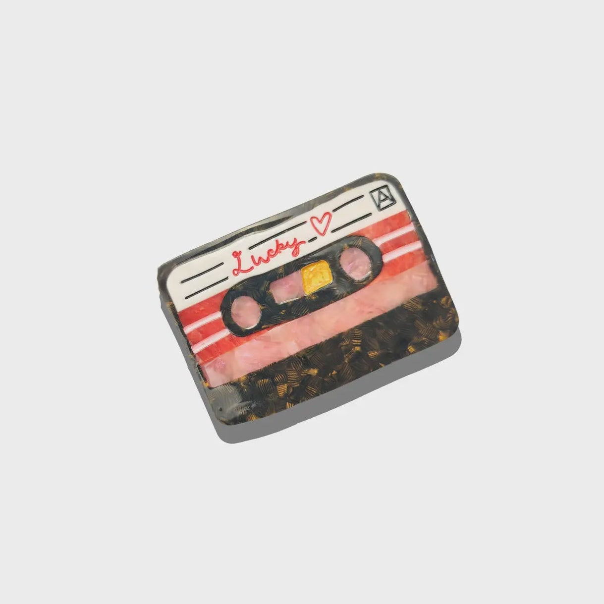 Lucky Cassette Claw Hair Clip Hand-Painted - Precious Sparkle