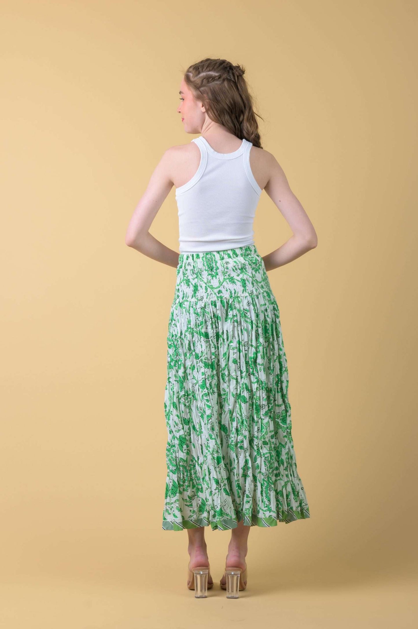 Dream Fashion Handprint Dream Apparel Arista Skirt Runa Green