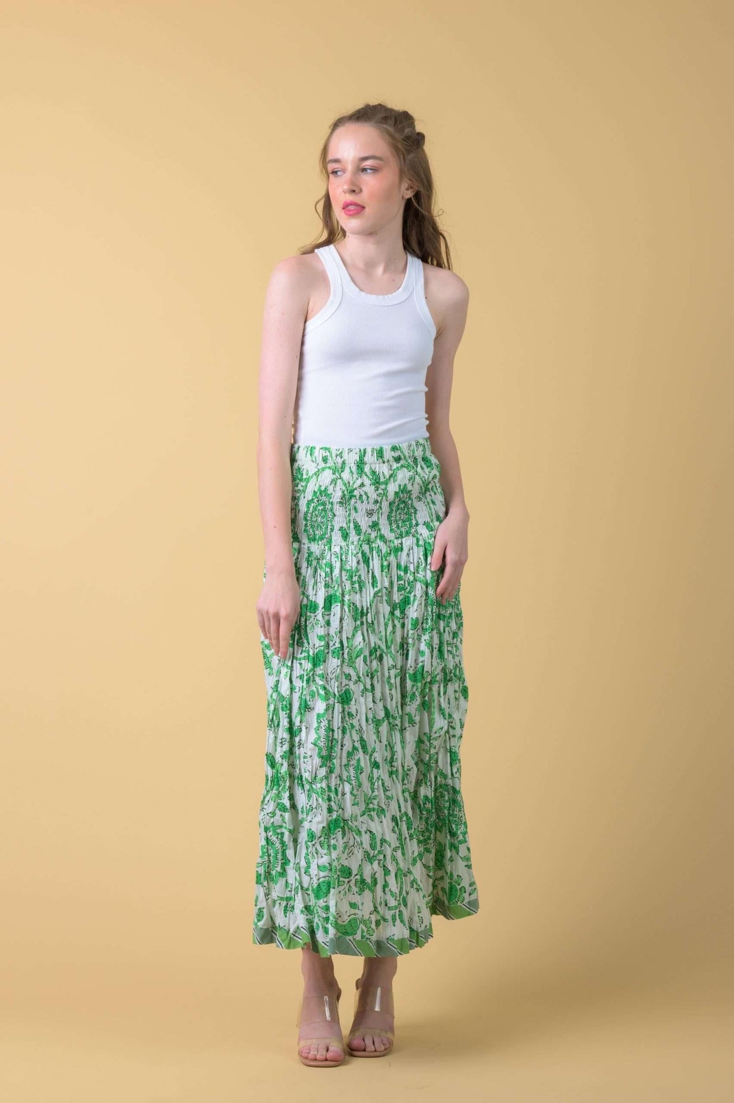 Dream Fashion Handprint Dream Apparel Arista Skirt Runa Green