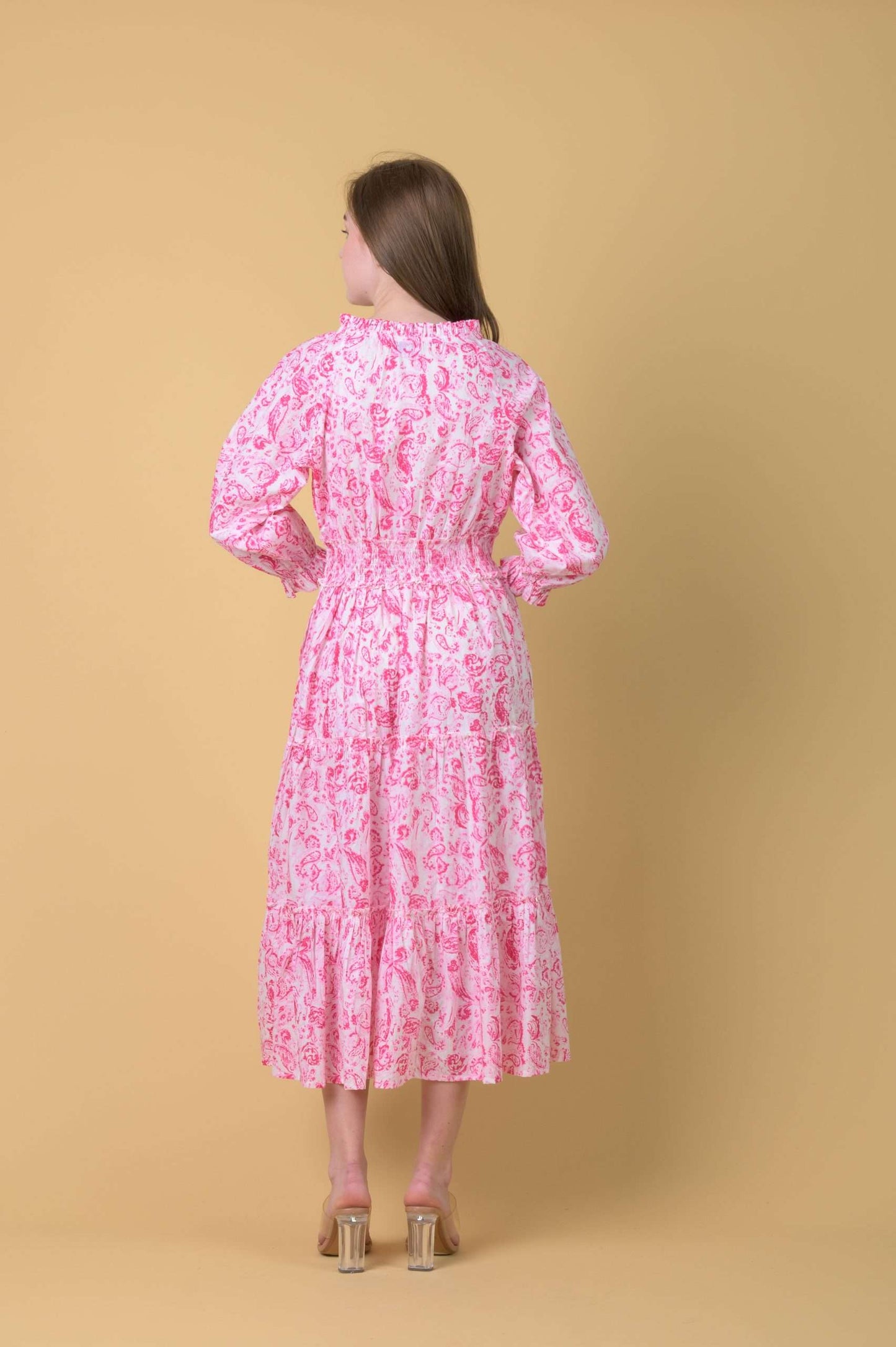 Dream Fashion Handprint Dream Apparel Jocelyn Dress Cleo Pink