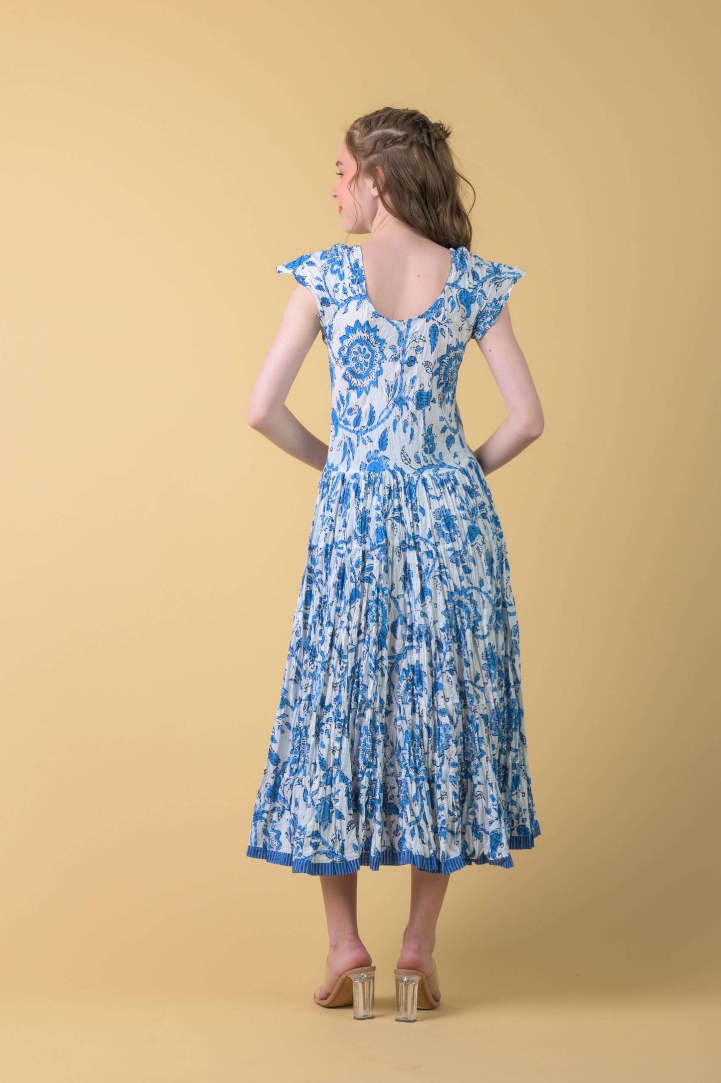 Dream Fashion Handprint Dream Apparel Pranella Dress Runa Blue