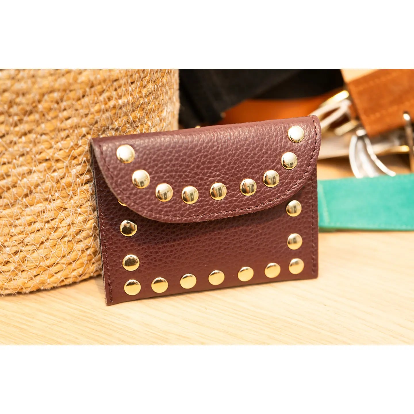 Cherry Paris Leina Leather Purse Bordeaux - Precious Sparkle