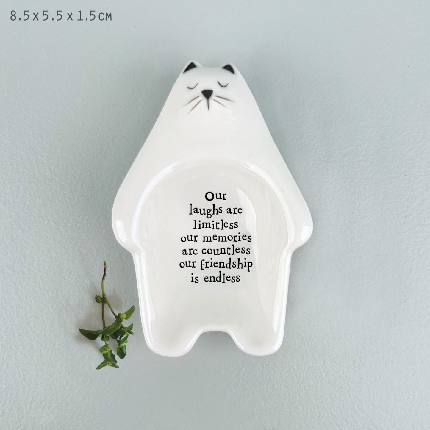 East of India Homewares East of India Flat Dish Cat