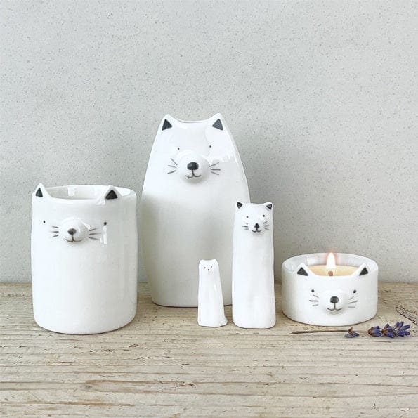 East of India Homewares East of India Tall vase- Cat