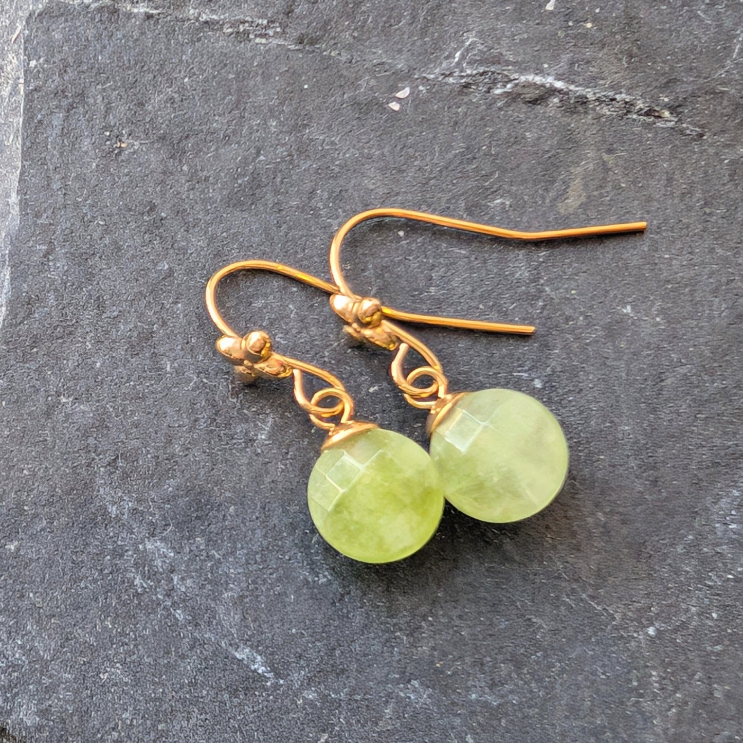 Habaha Jewellery Habaha Pale Green Drop Vintage Earrings