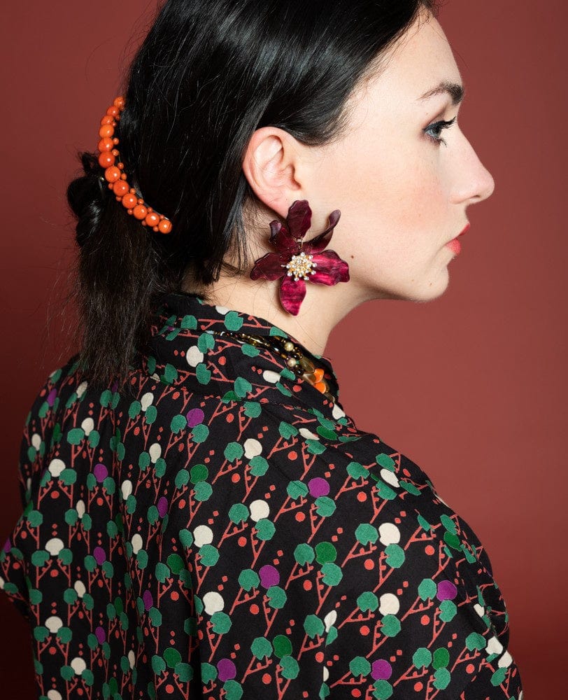 Les Touristes Fashion Les Touristes Tara Black Dressing Gown Cotton