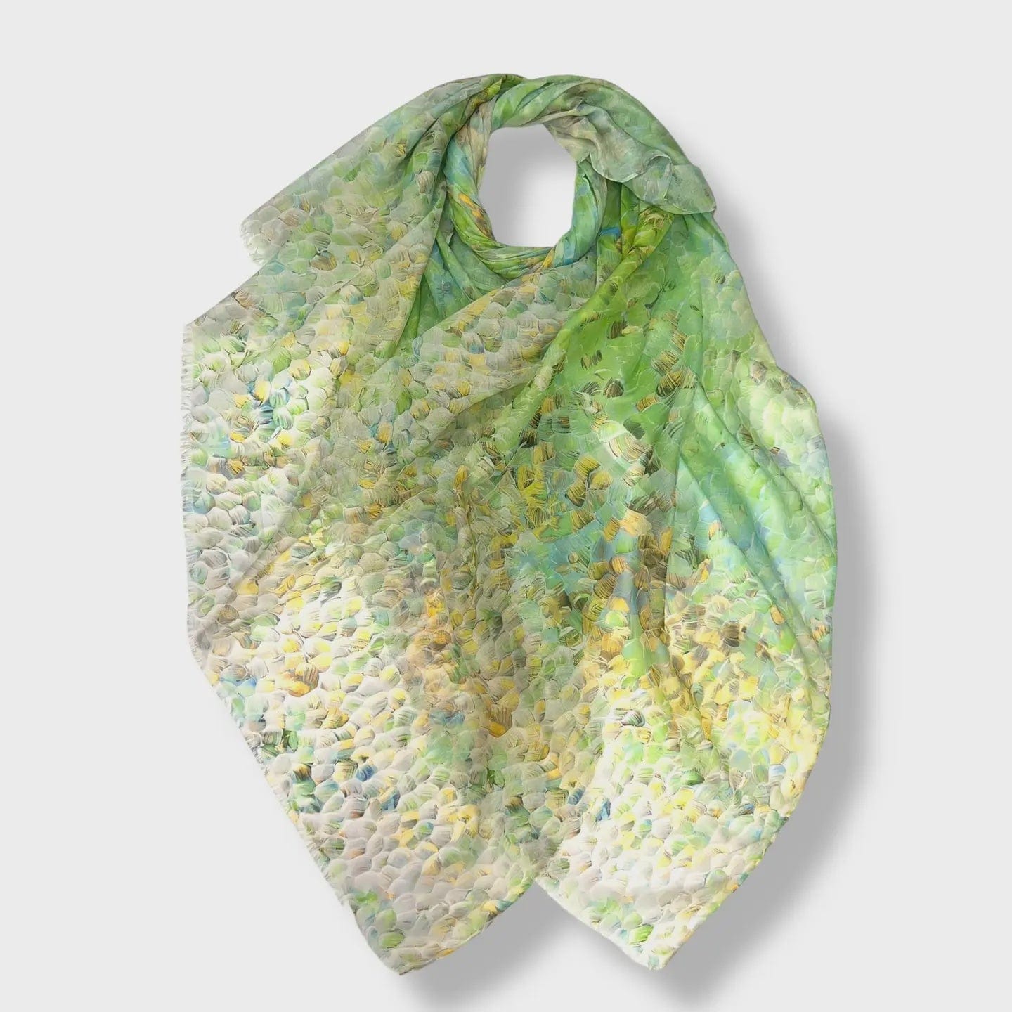 London Scarves Accessories Vibrant Mosaic Print Scarf Green