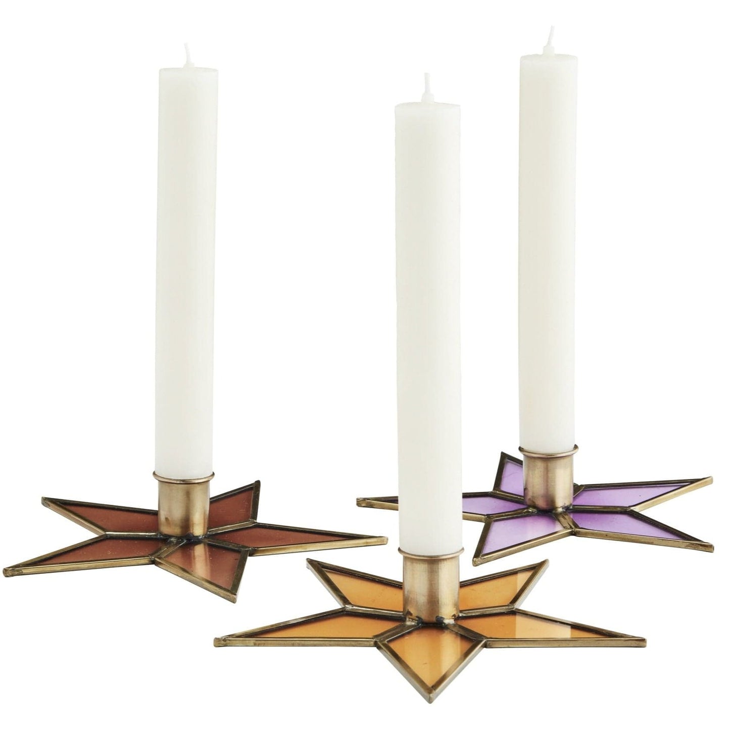 Madam Stoltz Homewares Madam Stoltz Glass Star Candle Stand