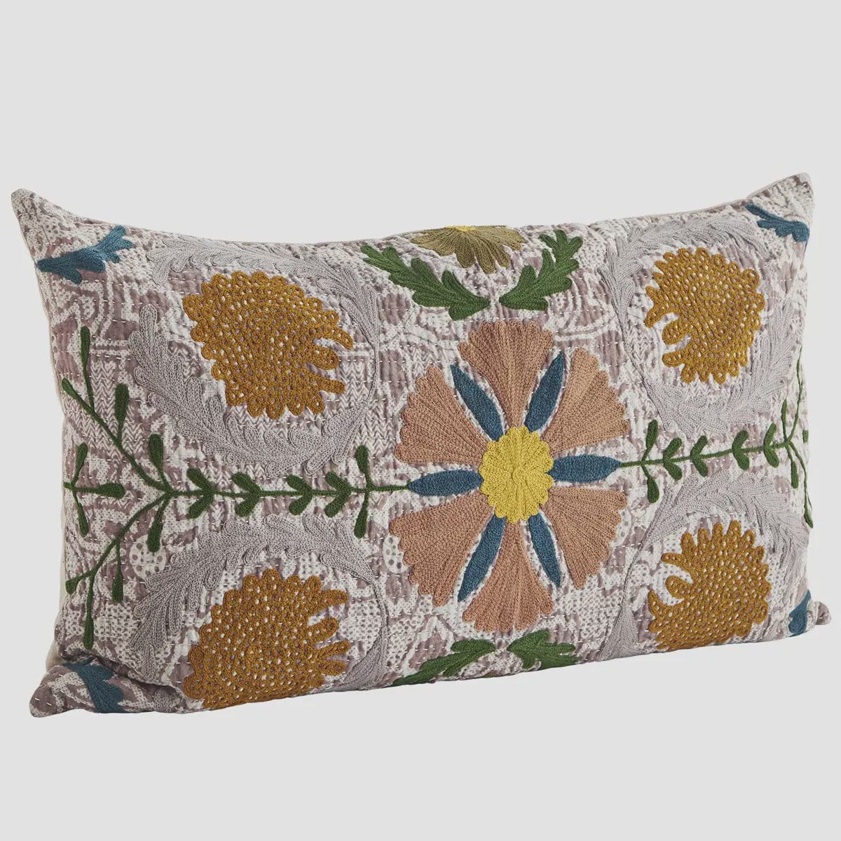 Madam Stoltz Homewares Madam Stoltz Suzani Embroidered Cushion Cover Long