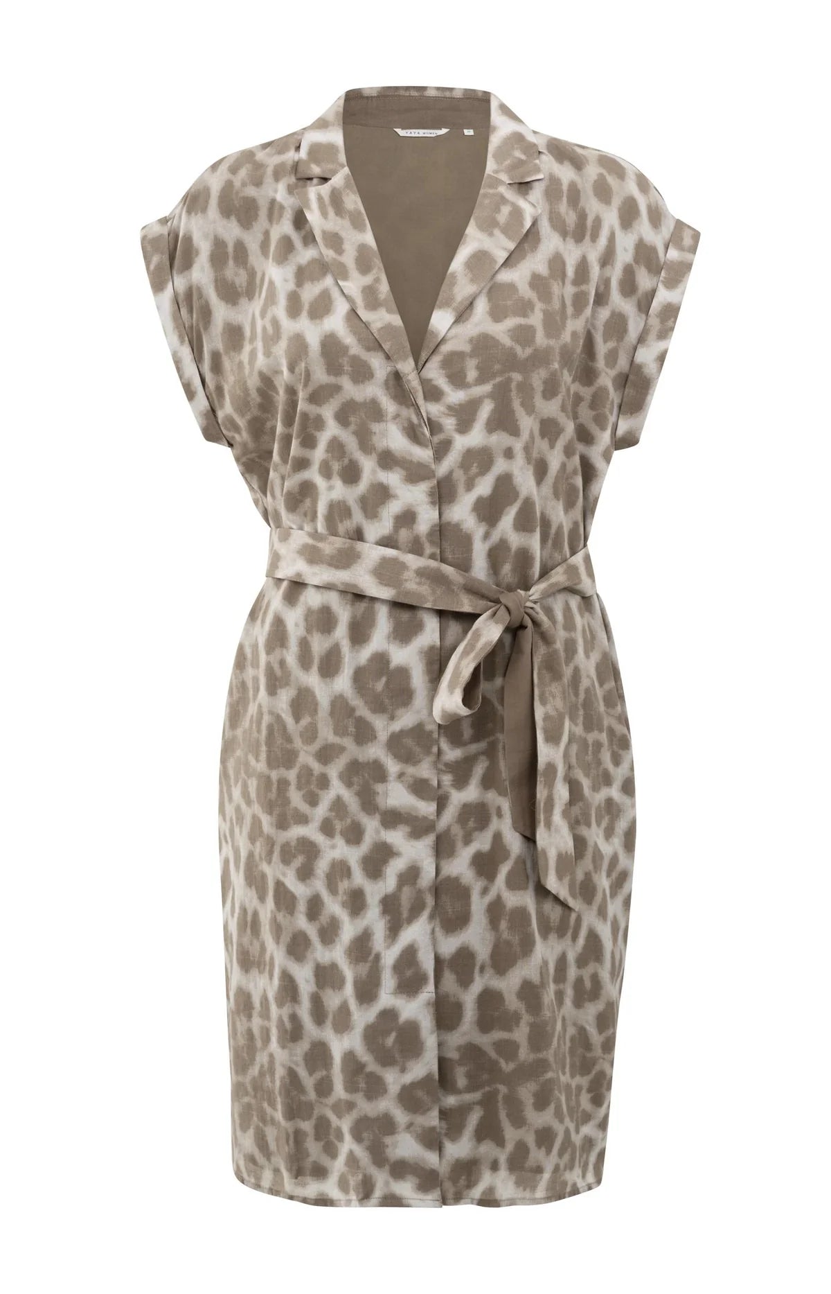 YAYA Midi Dress Leopard Print Tie Belt - Precious Sparkle