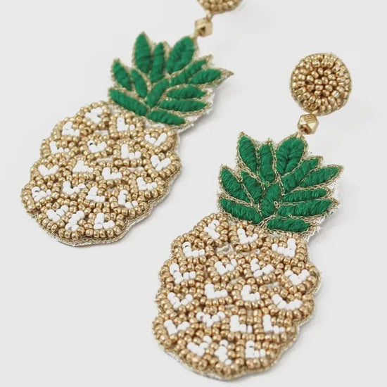 My Doris Jewellery My Doris Gold Heart Pineapple Earrings