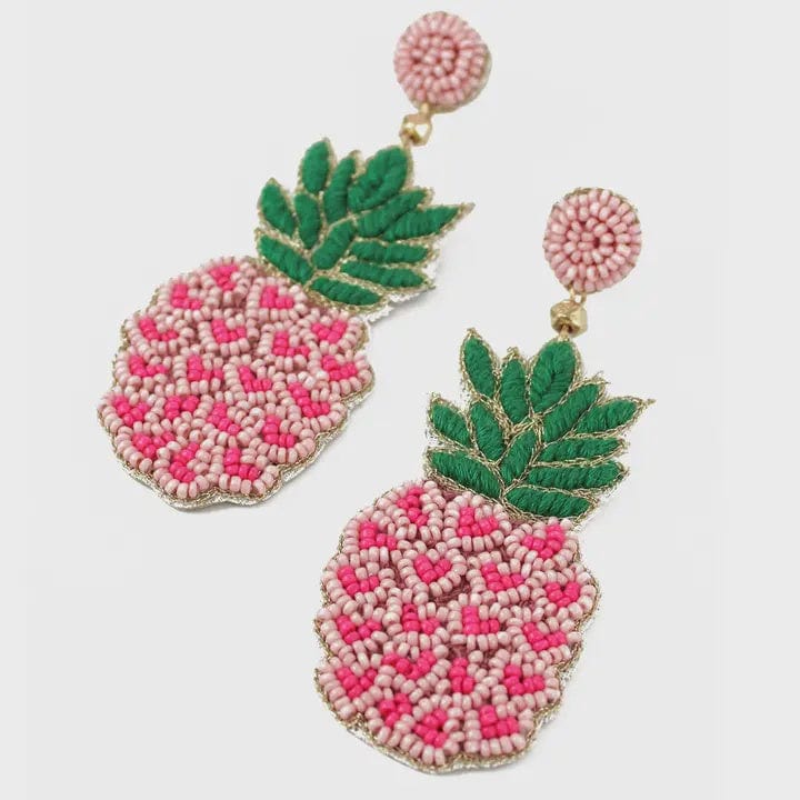 My Doris Jewellery My Doris Pink Heart Pineapple Earrings