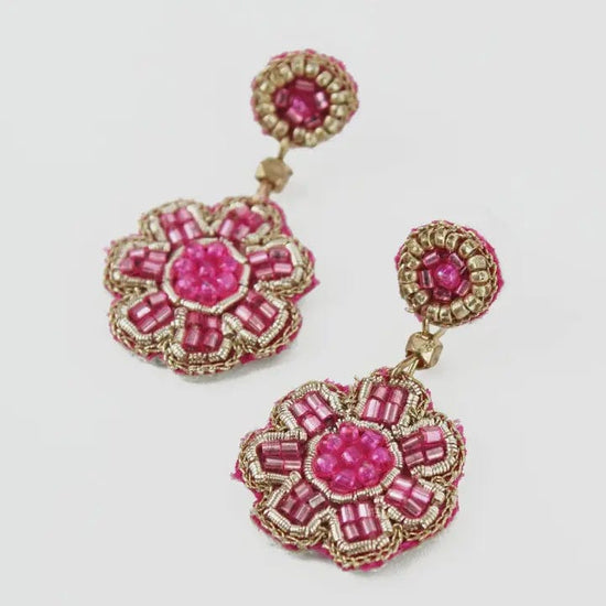 My Doris Jewellery My Doris Pink Small Flower Earring