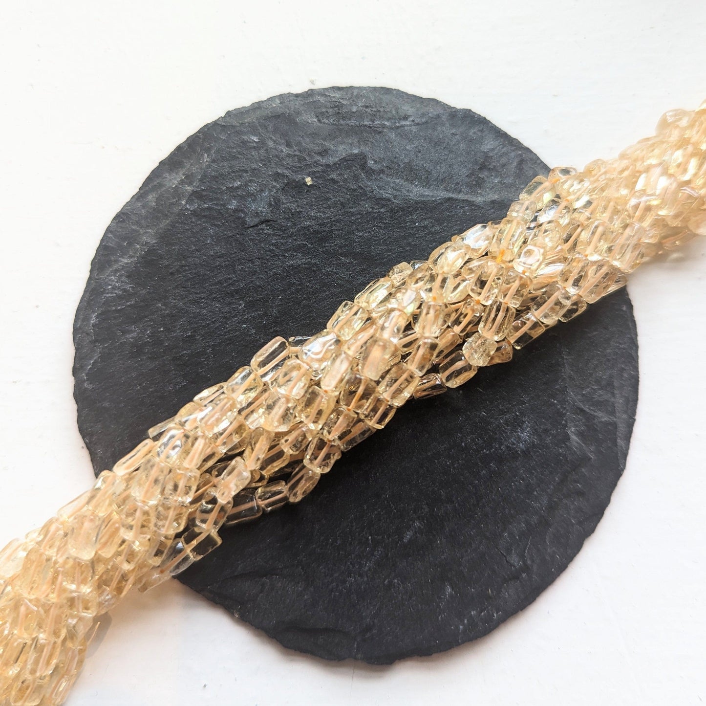 precious sparkle Citrine Plain Rectangle Beads 15