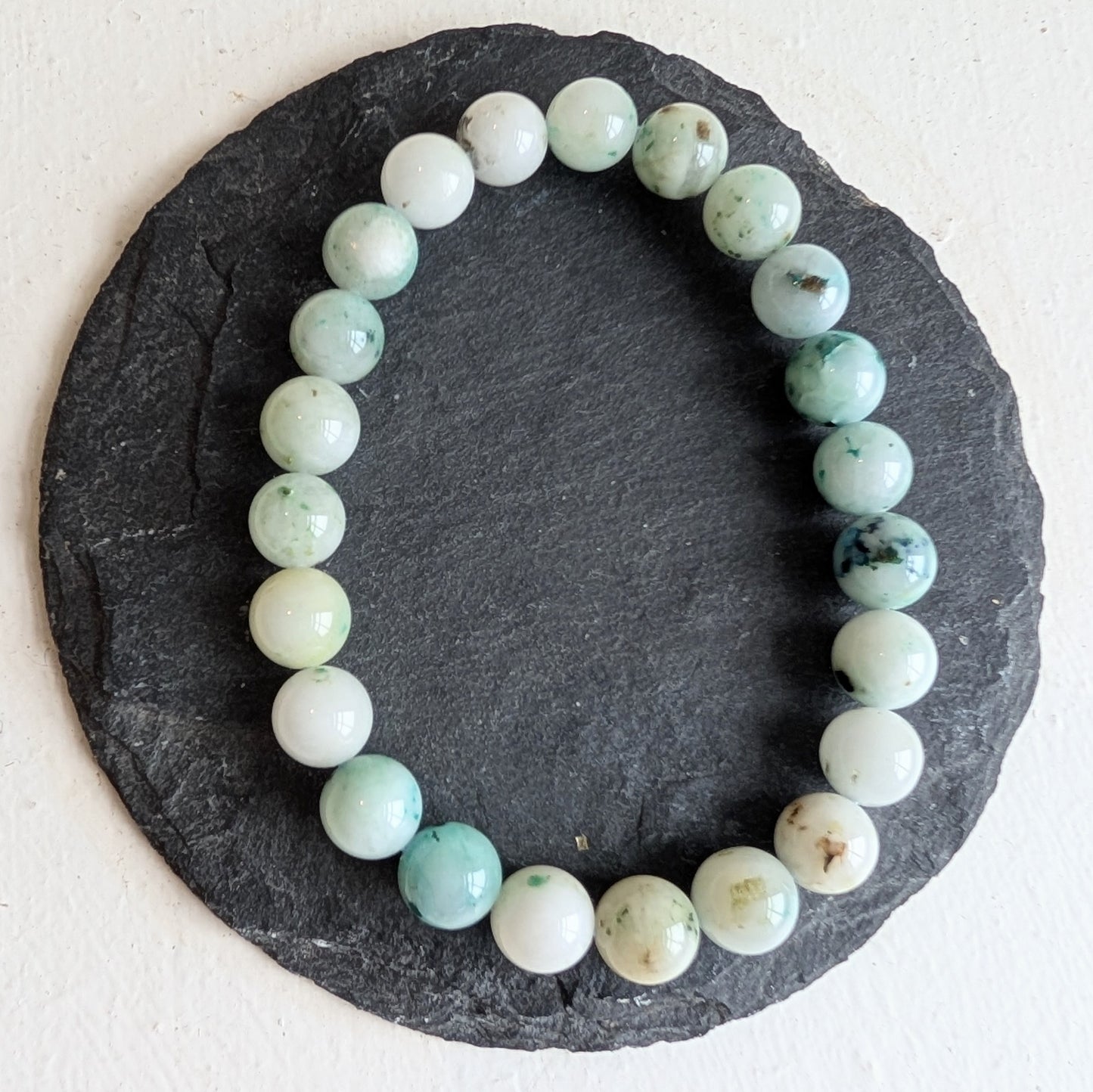 Kiwi Jasper Stretchy Gemstone Bracelet 8mm - Precious Sparkle