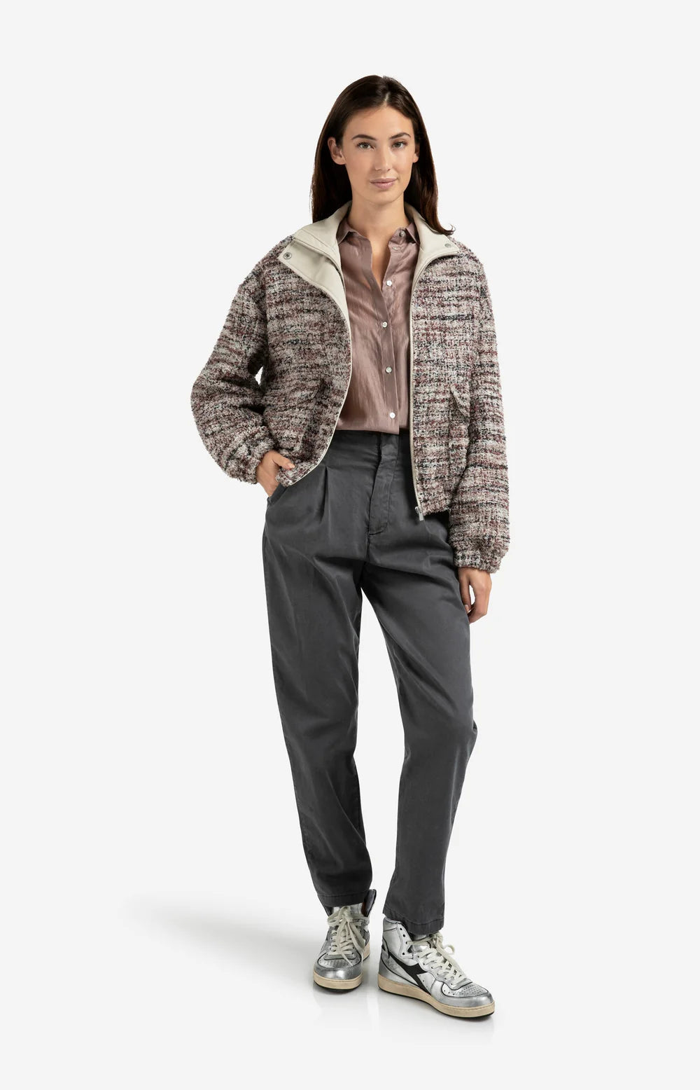 YAYA Sheer Blouse with Back Detail Pink - Precious Sparkle