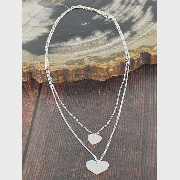 Suzie Blue Jewellery Suzie Blue Double Strand Delicate Heart Necklace