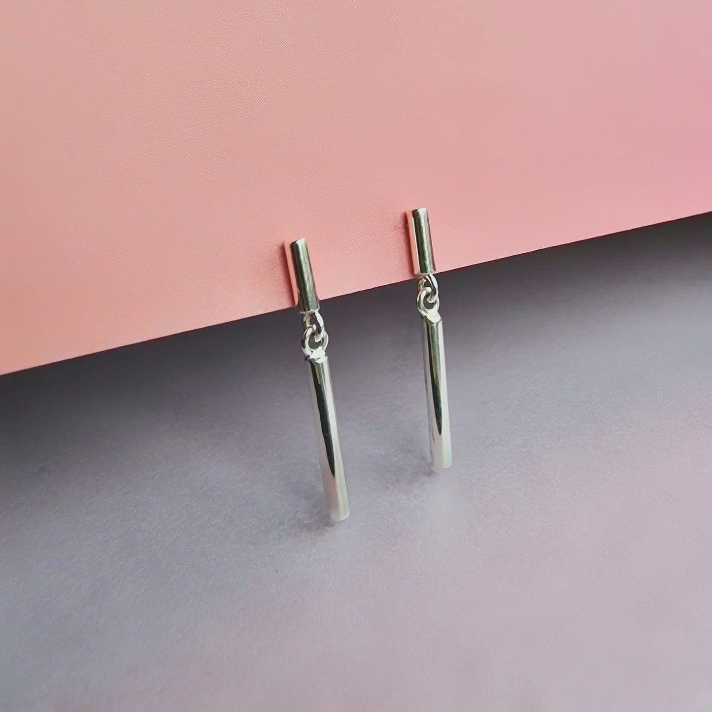 Vurchoo Jewellery Vurchoo Studs of Hope Minimalist Silver Bar Earrings