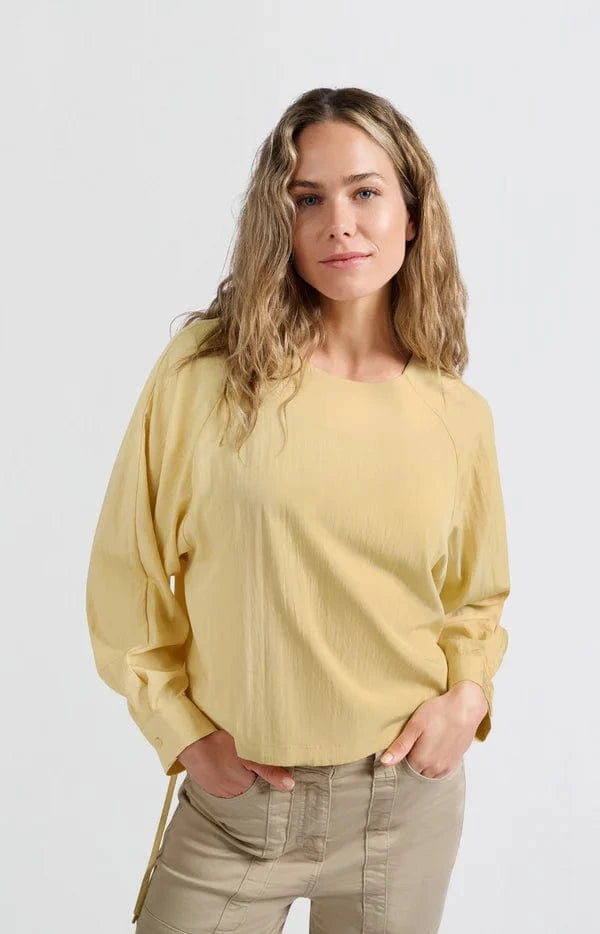 YAYA Fashion Yaya Long Sleeve Top Moonstone Yellow