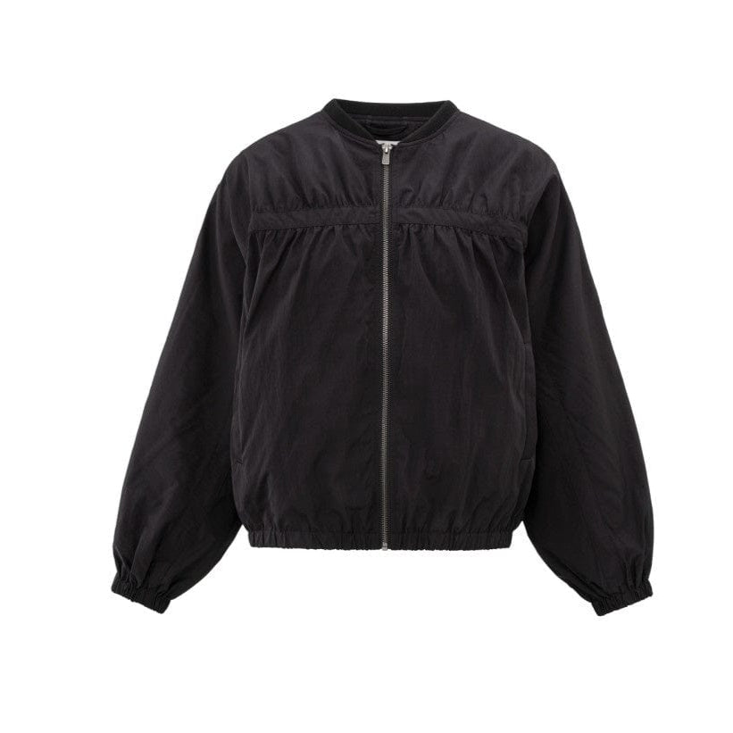 YAYA Fashion Yaya Short Nylon Bomber Jacket Phantom