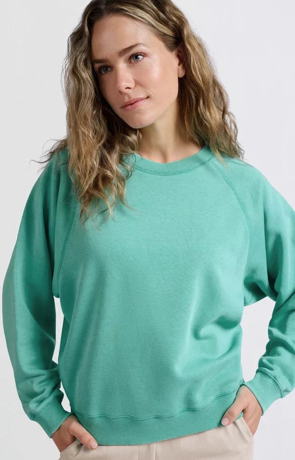 YAYA Fashion Yaya Sweater Round Neck Raglan Sleeves