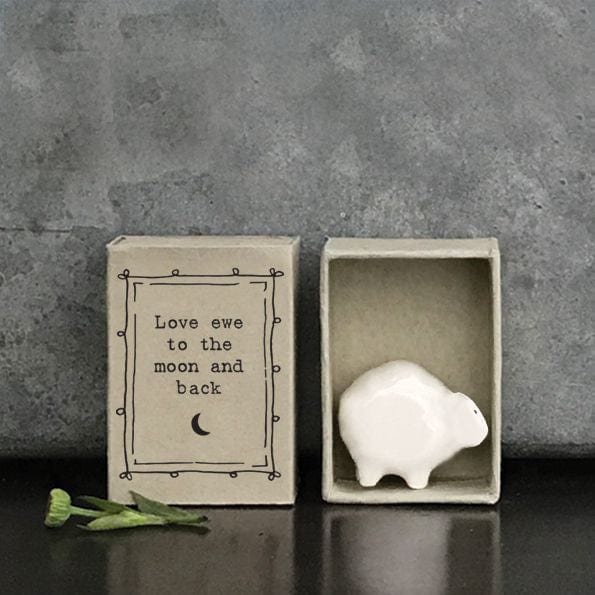 East of India East of India Porcelain Matchbox Sheep