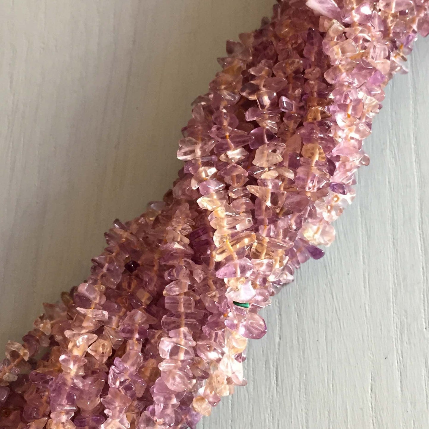 precious sparkle Beads Ametrine Chip Beads 35" Strand