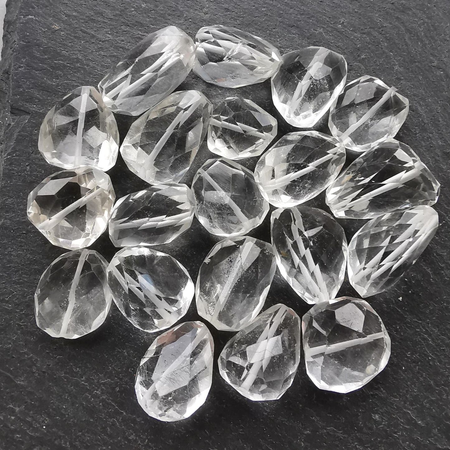 precious sparkle Beads Crystal Faceted Large Nugget Beads (each bead)