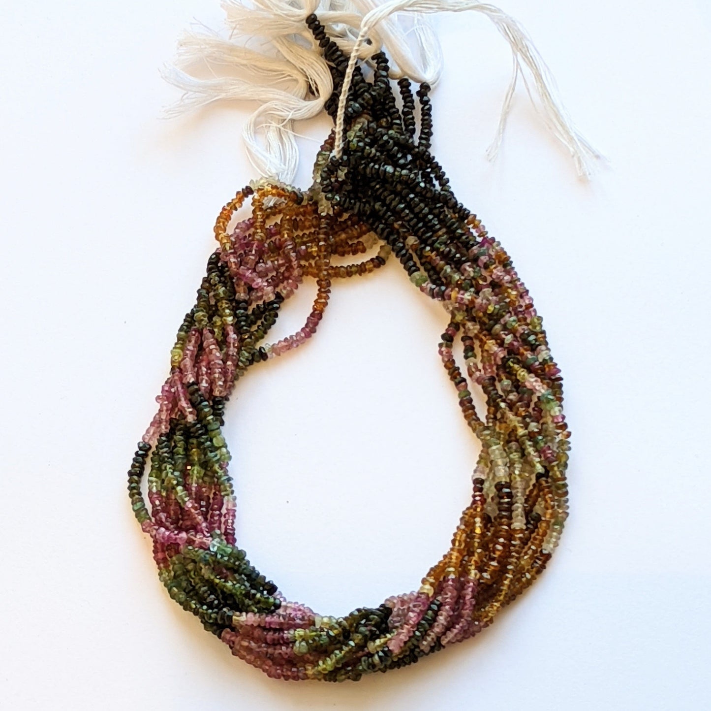 precious sparkle Semi Precious Beads Tourmaline 3mm Faceted Rondelle Beads 15