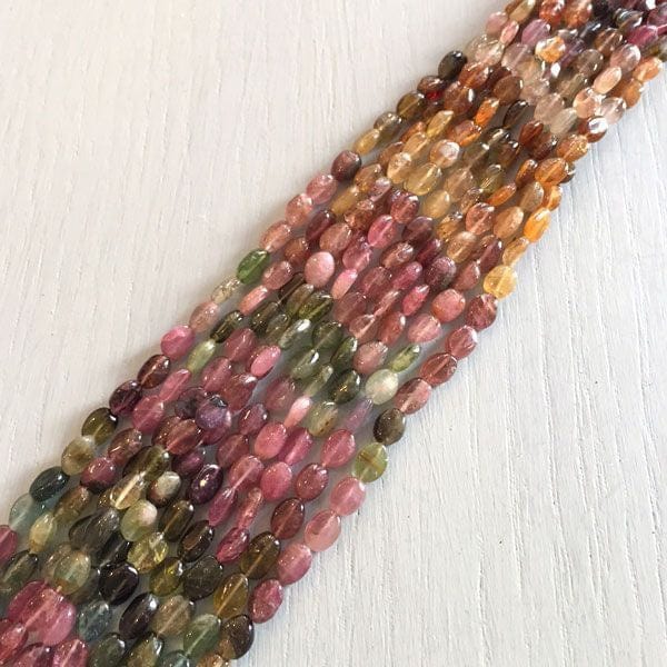 Precious Sparkle Tourmaline Plain Oval Beads 15