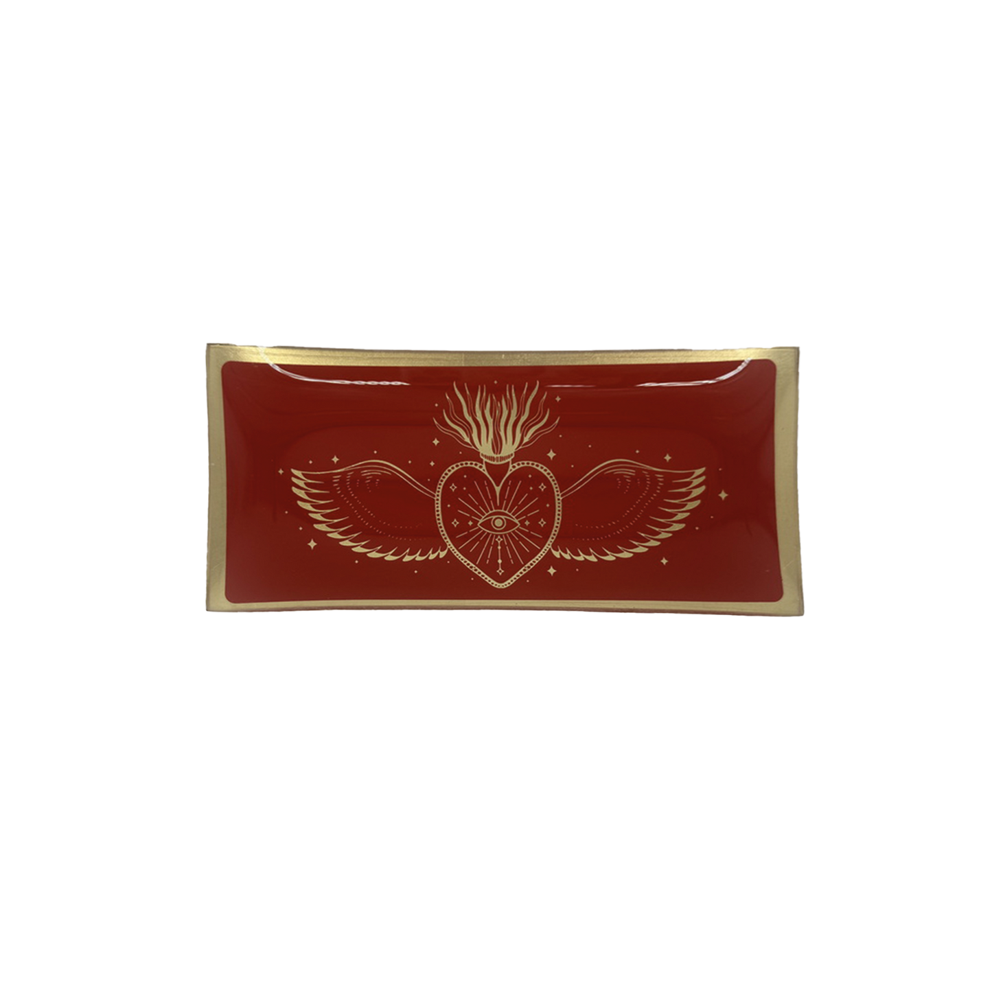 Red Rectangular Ex-voto Tray