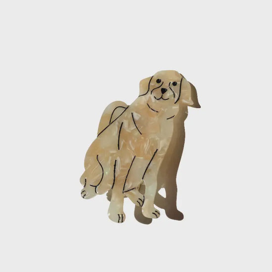 Golden Retriever Dog Barrette Hair Clip
