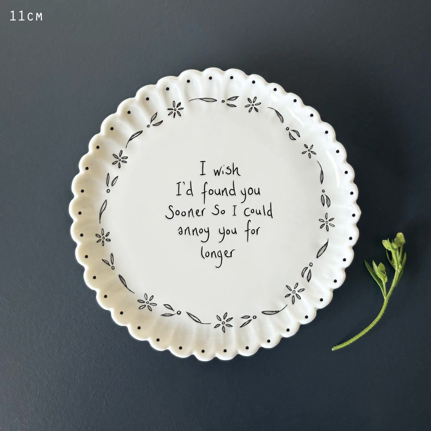East of India Scallop Coaster-I Wish I’d Found You - Precious Sparkle