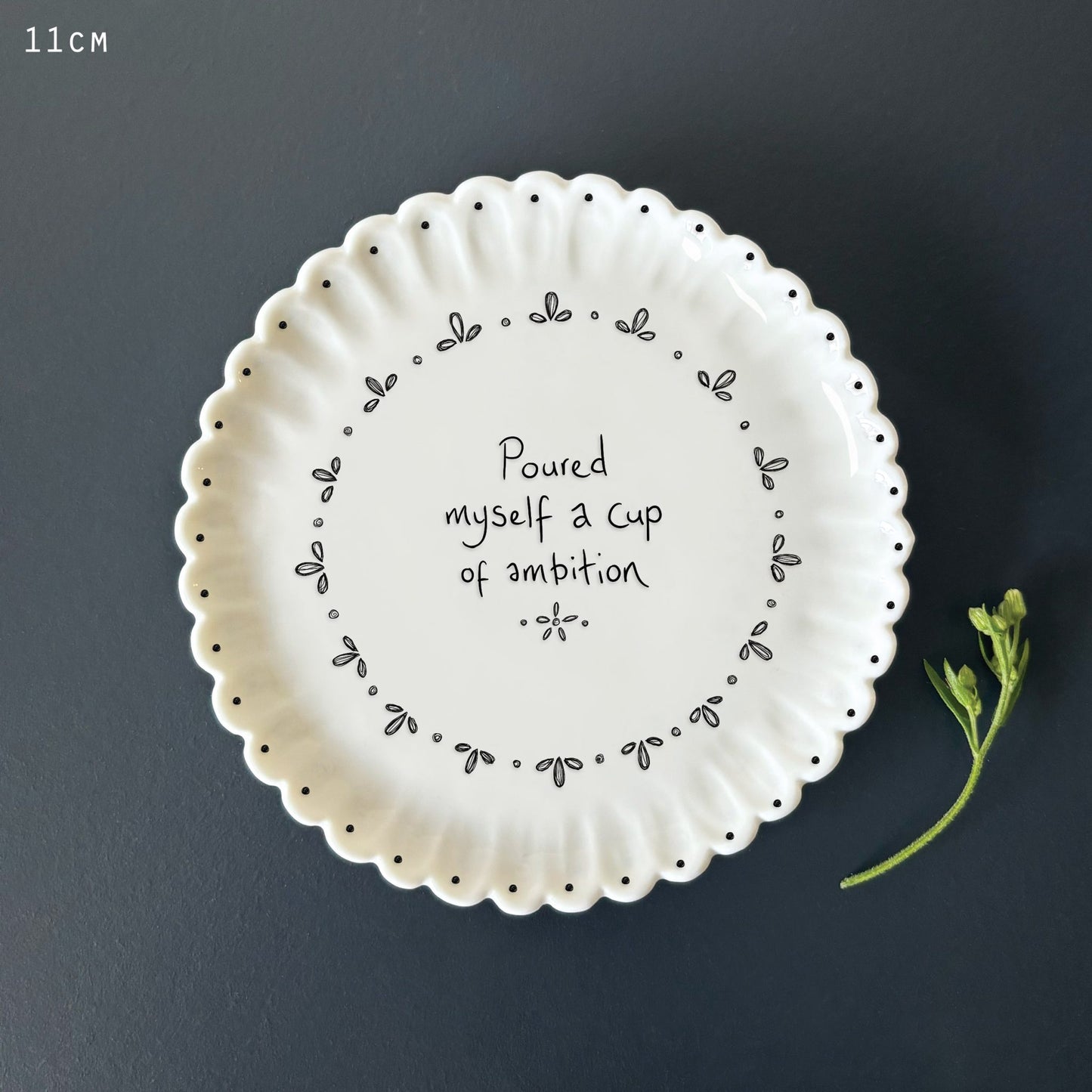 East of India Scallop Coaster- Cup of Ambition - Precious Sparkle