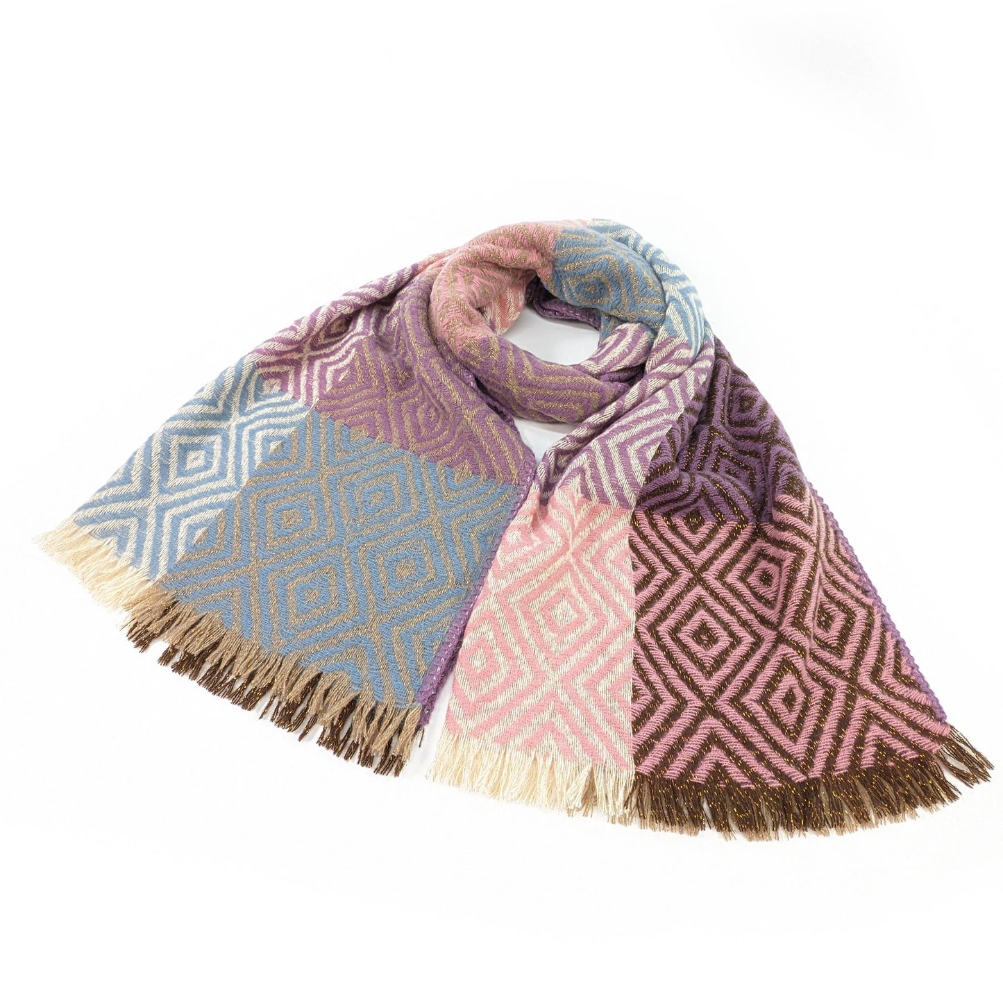 Nevsha Sparkling Diamonds Blanket Scarf Pink/Purple