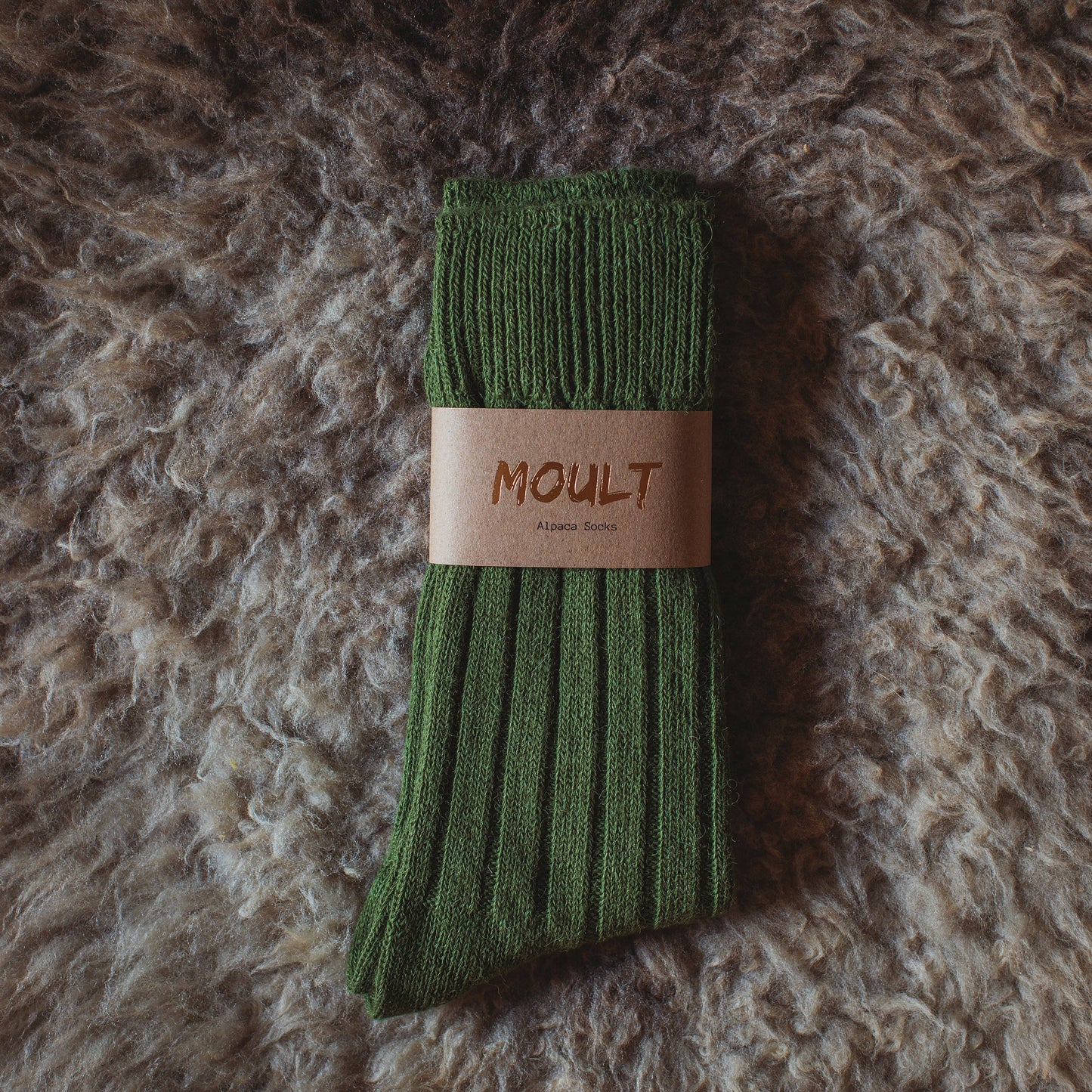 Alpaca Socks In Hunter Green: Small (UK 4-7)